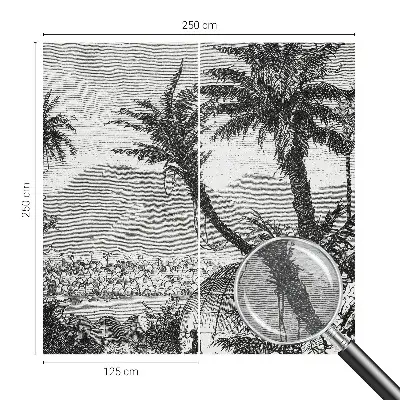 Papier peint photo sur tissu non tissé oasis tropicale