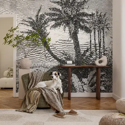 Papier peint photo sur tissu non tissé oasis tropicale