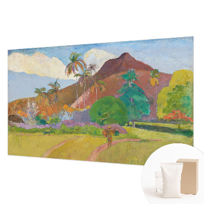 Tapisserie panoramique avec un motif de nature exotique