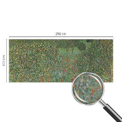 Papier peint panoramique moderne à motif de prairie fleurie