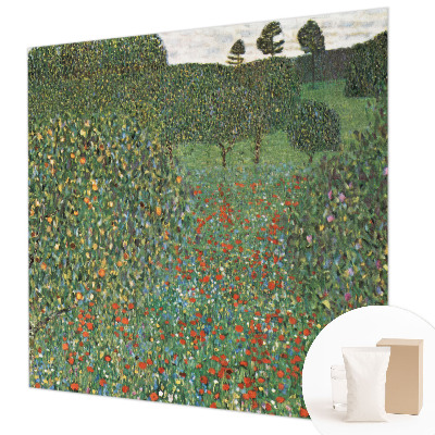 Papier peint panoramique moderne à motif de prairie fleurie