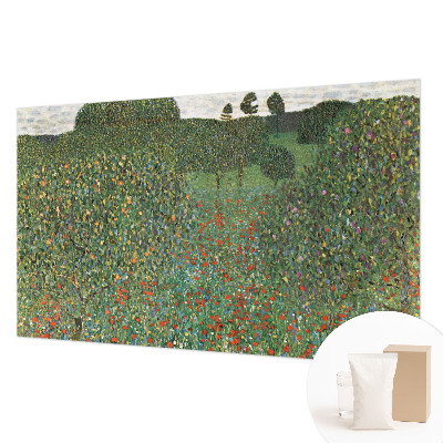 Papier peint panoramique moderne à motif de prairie fleurie