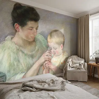 Papier peint panoramique tendance avec motif « Rodičovská starostlivosť »