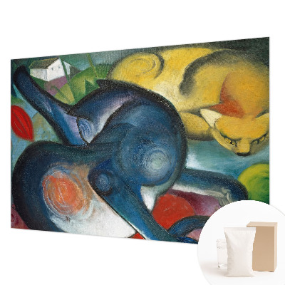 Papier peint panoramique haut de gamme avec un motif d'art félin