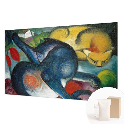 Papier peint panoramique haut de gamme avec un motif d'art félin