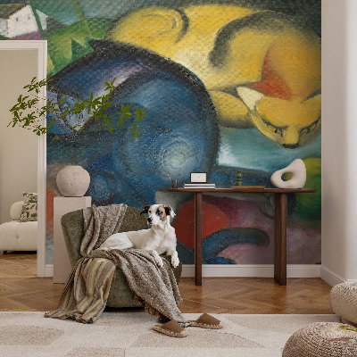 Papier peint panoramique haut de gamme avec un motif d'art félin