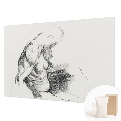 Papier peint panoramique facile à poser avec un motif de portrait d'homme