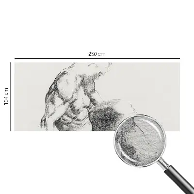 Papier peint panoramique facile à poser avec un motif de portrait d'homme