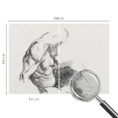 Papier peint intissé Croquis d'homme