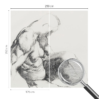 Papier peint panoramique facile à poser Mužská skica