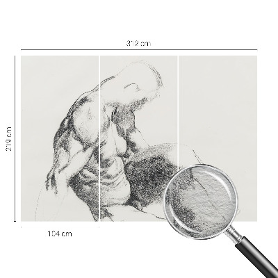 Papier peint panoramique facile à poser avec un motif de portrait d'homme