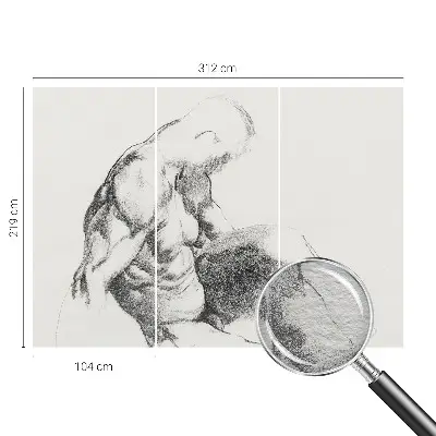 Papier peint intissé Croquis d'homme