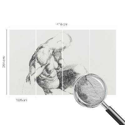 Papier peint panoramique facile à poser Mužská skica