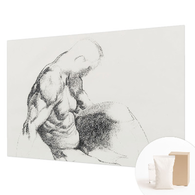 Papier peint panoramique facile à poser avec un motif de portrait d'homme