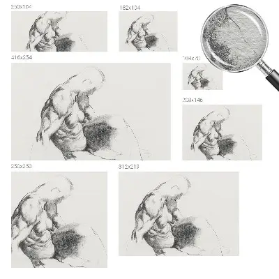 Papier peint intissé Croquis d'homme