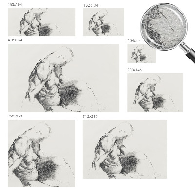 Papier peint panoramique facile à poser Mužská skica