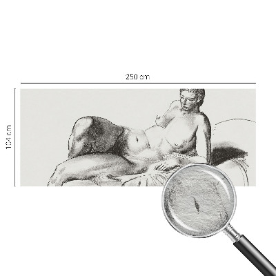 Papier peint panoramique intissé moderne avec un motif d'acte artistique