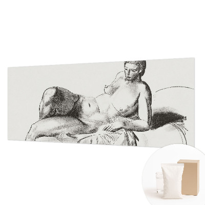 Papier peint panoramique intissé moderne avec un motif d'acte artistique
