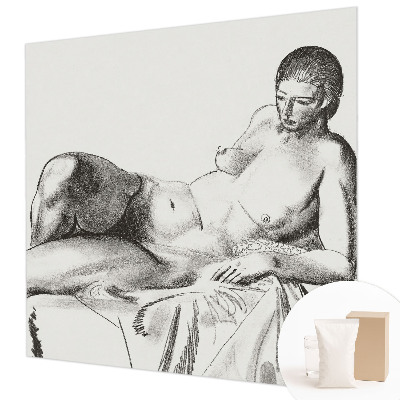Papier peint panoramique intissé moderne avec un motif d'acte artistique