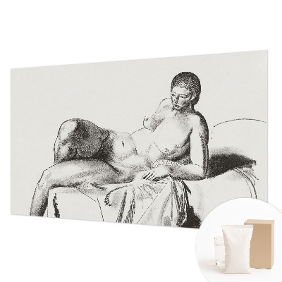 Papier peint panoramique intissé moderne avec un motif d'acte artistique
