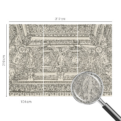 Papier peint photographique avec un motif ornemental classique