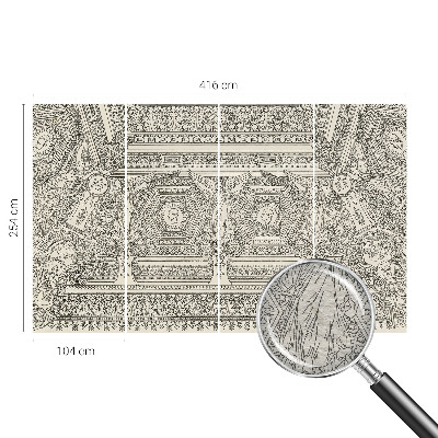 Papier peint photographique avec un motif ornemental classique