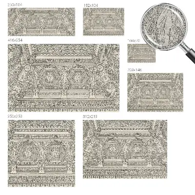 Papier peint photographique avec un motif ornemental classique