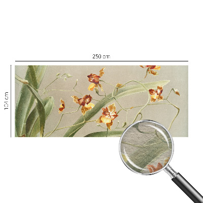 Papier peint photo avec un motif d'orchidées classiques