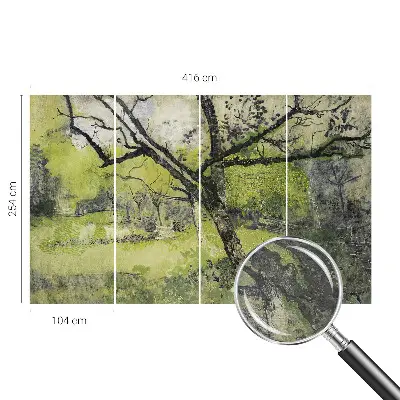 Papier peint panoramique avec le motif « Jarný park »