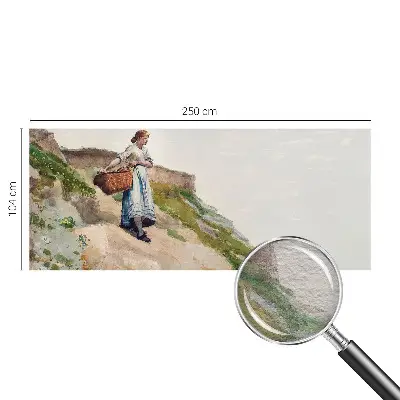 Papier peint panoramique sur mesure avec un paysage féminin