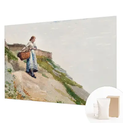 Papier peint panoramique sur mesure avec un paysage féminin
