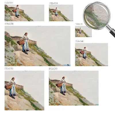 Papier peint panoramique sur mesure avec un paysage féminin