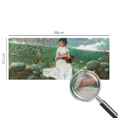 Papier peint panoramique salon avec un motif floral pour décorer une pièce