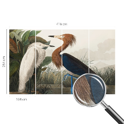 Papier peint panoramique haut de gamme Vtáky v rastlinách