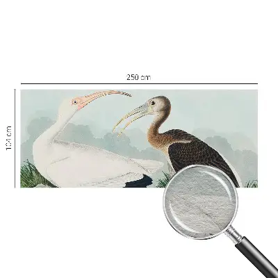 Papier peint panoramique tendance avec un motif d'oiseaux