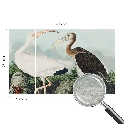 Papier peint panoramique tendance avec un motif d'oiseaux