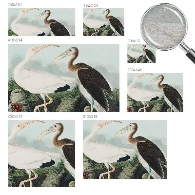 Papier peint panoramique tendance avec un motif d'oiseaux