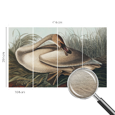Papier peint panoramique facile à poser avec un motif d'oiseau naturel