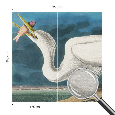 Papier peint panoramique facile à poser Vták s rybou