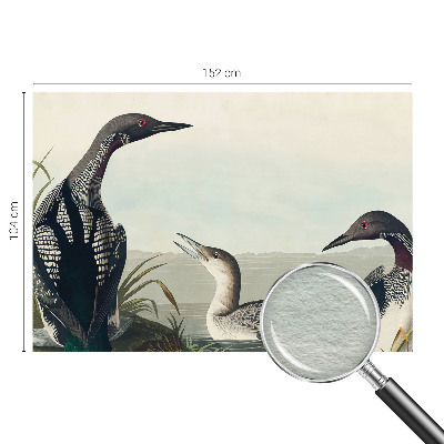 Papier peint photo intissé avec un motif d'oiseaux au-dessus de l'eau