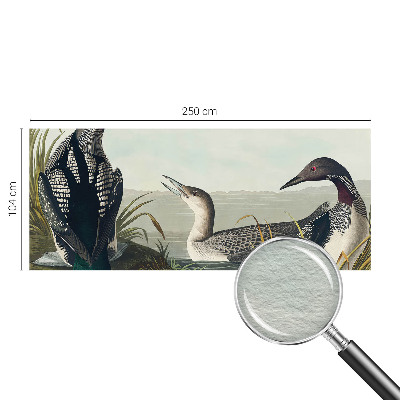 Papier peint photo intissé avec un motif d'oiseaux au-dessus de l'eau