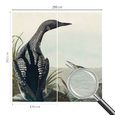 Papier peint photo intissé avec un motif d'oiseaux au-dessus de l'eau