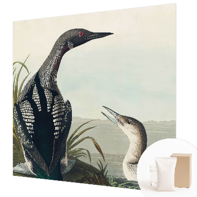 Papier peint photo intissé avec un motif d'oiseaux au-dessus de l'eau