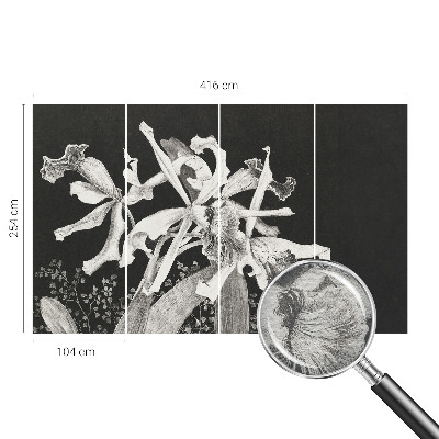 Papier peint photographique avec une illustration d'orchidée