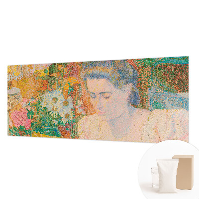 Papier peint photo avec un portrait floral