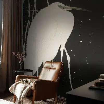 Papier peint photographique salon avec le motif « Zimný vták »