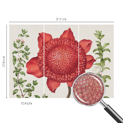 Papier peint photographique avec un motif floral élégant