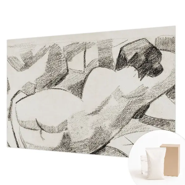 Tapisserie murale représentant une figure allongée