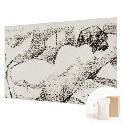 Tapisserie murale représentant une figure allongée