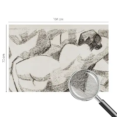 Tapisserie murale représentant une figure allongée